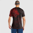 RugbyLife Clothing - Polynesian Tattoo Style Tribal Lion - Red Version T-Shirt A7