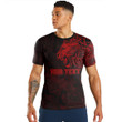 RugbyLife Clothing - Polynesian Tattoo Style Tribal Lion - Red Version T-Shirt A7
