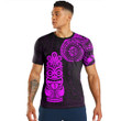 RugbyLife Clothing - Polynesian Tattoo Style Tiki - Pink Version T-Shirt A7