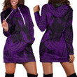 RugbyLife Clothing - Polynesian Tattoo Style Butterfly Special Version - Purple Version Hoodie Dress A7 | RugbyLife