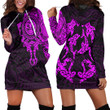 RugbyLife Clothing - Polynesian Tattoo Style Maori - Special Tattoo - Pink Version Hoodie Dress A7 | RugbyLife