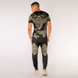 RugbyLife Clothing - Polynesian Tattoo Style Butterfly - Gold Version T-Shirt and Jogger Pants A7
