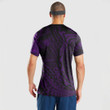 RugbyLife Clothing - Polynesian Sun Tattoo Style - Purple Version T-Shirt A7