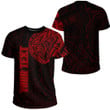 RugbyLife Clothing - (Custom) Polynesian Tattoo Style Snake - Red Version T-Shirt A7 | RugbyLife