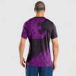 RugbyLife Clothing - Polynesian Tattoo Style Surfing - Pink Version T-Shirt A7