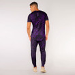RugbyLife Clothing - New Zealand Aotearoa Maori Silver Fern New - Purple Version T-Shirt and Jogger Pants A7