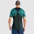 RugbyLife Clothing - Polynesian Tattoo Style - Cyan Version T-Shirt A7