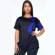 RugbyLife Clothing - Polynesian Tattoo Style Hook - Blue Version T-Shirt A7