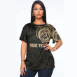 RugbyLife Clothing - (Custom) Special Polynesian Tattoo Style - Gold Version T-Shirt A7