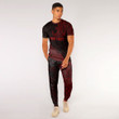 RugbyLife Clothing - (Custom) Polynesian Tattoo Style Surfing - Red Version T-Shirt and Jogger Pants A7 | RugbyLife