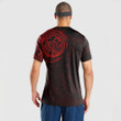 RugbyLife Clothing - Special Polynesian Tattoo Style - Red Version T-Shirt A7