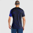 RugbyLife Clothing - (Custom) Polynesian Tattoo Style Sun - Blue Version T-Shirt A7