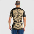 RugbyLife Clothing - Polynesian Tattoo Style Tiki - Gold Version T-Shirt A7