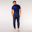 RugbyLife Clothing - Polynesian Tattoo Style Octopus Tattoo - Blue Version T-Shirt and Jogger Pants A7