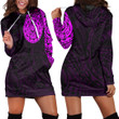 RugbyLife Clothing - Polynesian Tattoo Style Turtle - Pink Version Hoodie Dress A7 | RugbyLife