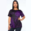 RugbyLife Clothing - Polynesian Tattoo Style Wolf - Purple Version T-Shirt A7