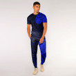 RugbyLife Clothing - Polynesian Tattoo Style - Blue Version T-Shirt and Jogger Pants A7 | RugbyLife