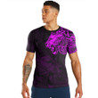 RugbyLife Clothing - Polynesian Tattoo Style Tribal Lion - Pink Version T-Shirt A7
