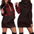 RugbyLife Clothing - (Custom) Polynesian Tattoo Style - Red Version Hoodie Dress A7 | RugbyLife