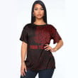 RugbyLife Clothing - (Custom) Polynesian Tattoo Style - Red Version T-Shirt A7
