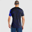RugbyLife Clothing - (Custom) Polynesian Tattoo Style Snake - Blue Version T-Shirt A7