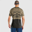 RugbyLife Clothing - (Custom) Polynesian Tattoo Style Maori Traditional Mask - Gold Version T-Shirt A7