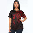 RugbyLife Clothing - (Custom) Polynesian Tattoo Style Mask Native - Red Version T-Shirt A7