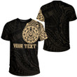 RugbyLife Clothing - (Custom) Polynesian Tattoo Style Turtle - Gold Version T-Shirt A7 | RugbyLife