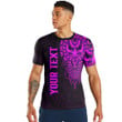 RugbyLife Clothing - (Custom) Polynesian Tattoo Style Mask Native - Pink Version T-Shirt A7