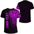 RugbyLife Clothing - (Custom) Polynesian Tattoo Style Mask Native - Pink Version T-Shirt A7 | RugbyLife