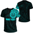 RugbyLife Clothing - (Custom) Polynesian Tattoo Style Sun - Cyan Version T-Shirt A7 | RugbyLife