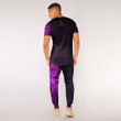 RugbyLife Clothing - Polynesian Tattoo Style Mask Native - Pink Version T-Shirt and Jogger Pants A7