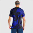 RugbyLife Clothing - Polynesian Tattoo Style Tatau - Blue Version T-Shirt A7