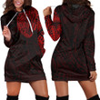 RugbyLife Clothing - Polynesian Tattoo Style Snake - Red Version Hoodie Dress A7 | RugbyLife