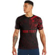 RugbyLife Clothing - (Custom) Polynesian Tattoo Style Tatau - Red Version T-Shirt A7