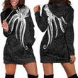 RugbyLife Clothing - Polynesian Tattoo Style Octopus Tattoo Hoodie Dress A7 | RugbyLife