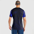 RugbyLife Clothing - Polynesian Tattoo Style - Blue Version T-Shirt A7