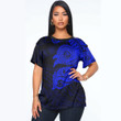 RugbyLife Clothing - Polynesian Tattoo Style Tatau - Blue Version T-Shirt A7