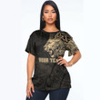 RugbyLife Clothing - Polynesian Tattoo Style Tribal Lion - Gold Version T-Shirt A7