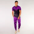 RugbyLife Clothing - Polynesian Tattoo Style Flower - Pink Version T-Shirt and Jogger Pants A7 | RugbyLife