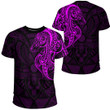 RugbyLife Clothing - Polynesian Tattoo Style Horse - Pink Version T-Shirt A7 | RugbyLife