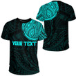 RugbyLife Clothing - (Custom) Polynesian Tattoo Style - Cyan Version T-Shirt A7 | RugbyLife