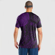 RugbyLife Clothing - Polynesian Tattoo Style - Purple Version T-Shirt A7