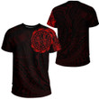 RugbyLife Clothing - Polynesian Tattoo Style Tatau - Red Version T-Shirt A7 | RugbyLife