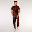 RugbyLife Clothing - (Custom) Polynesian Tattoo Style Snake - Red Version T-Shirt and Jogger Pants A7 | RugbyLife