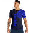 RugbyLife Clothing - (Custom) Lizard Gecko Maori Polynesian Style Tattoo - Blue Version T-Shirt A7