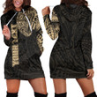 RugbyLife Clothing - (Custom) Polynesian Tattoo Style Snake - Gold Version Hoodie Dress A7 | RugbyLife