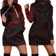 RugbyLife Clothing - (Custom) Polynesian Tattoo Style Tatau - Red Version Hoodie Dress A7 | RugbyLife