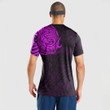 RugbyLife Clothing - Polynesian Tattoo Style - Pink Version T-Shirt A7