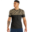 RugbyLife Clothing - Polynesian Tattoo Style - Gold Version T-Shirt A7